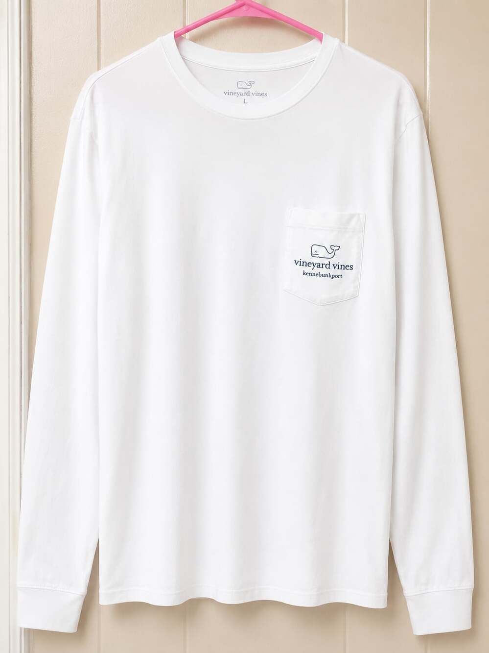 Vineyard Vines Kennebunkport White Long Sleeve Pocket Tee Size M